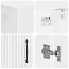 Bathroom Wall Cabinet HOORN High Gloss White 30 X 31 X 59 Cm