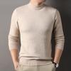 Men's Semi-turtleneck Sweater Men's Casual Versatile High-end Autumn and Winter Thread Clothes with Knitted Sweater Inside