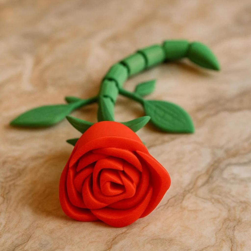 3D Printed Rose Toy/ornament, A Gift For Your Partner.