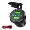 Car USB Charger Socket Metal 60W Cars Accessories 12/24V USB Outlet PD USB-C & Two QC3.0 Ports Touch Switch for Boat Marine