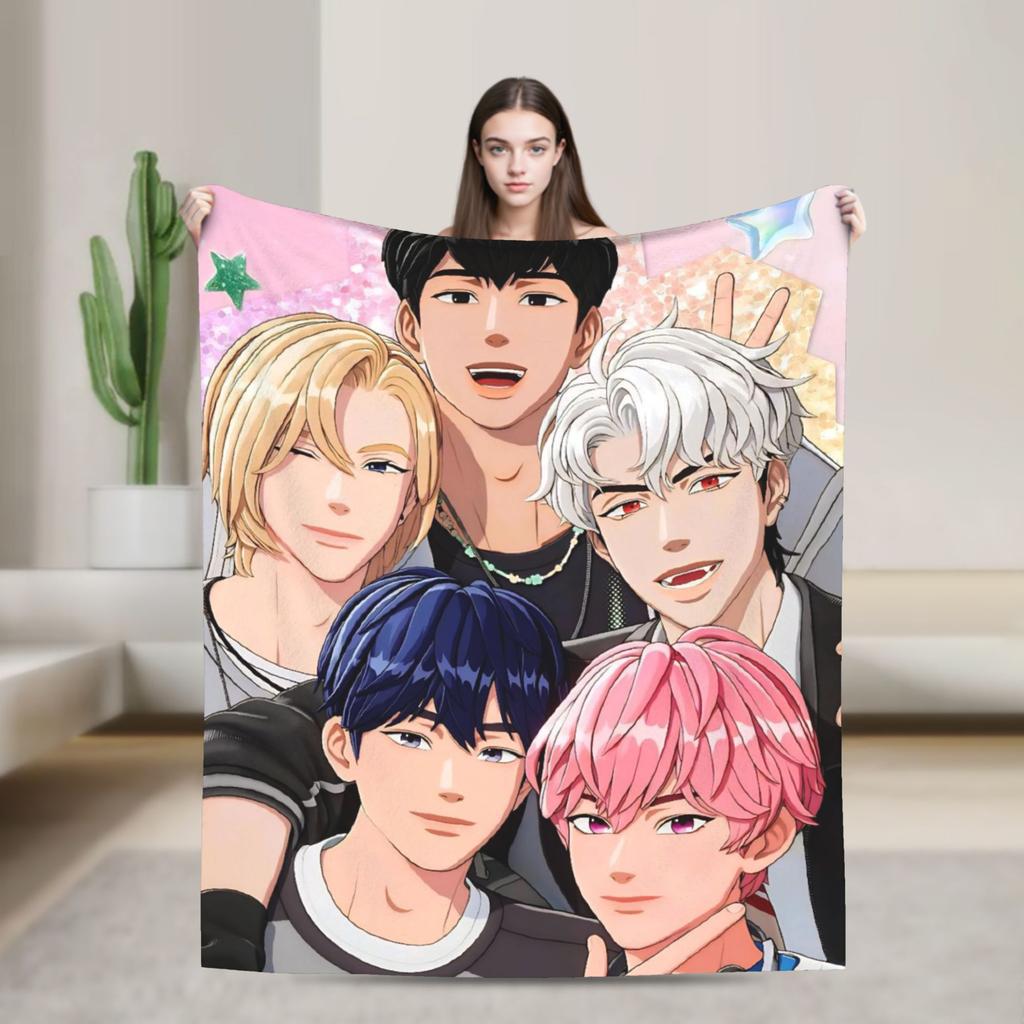 Kpop PLAVE Caligo pt  Blanket  Travel Flannel Throw Blanket For Bedroom Super Warm Custom Quality Bedspread Gift Idea