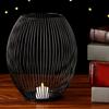 Simple Metal Candle Holder Ornament Iron Cage Candle Holder Decoration for Home Wedding Tabletop Black S