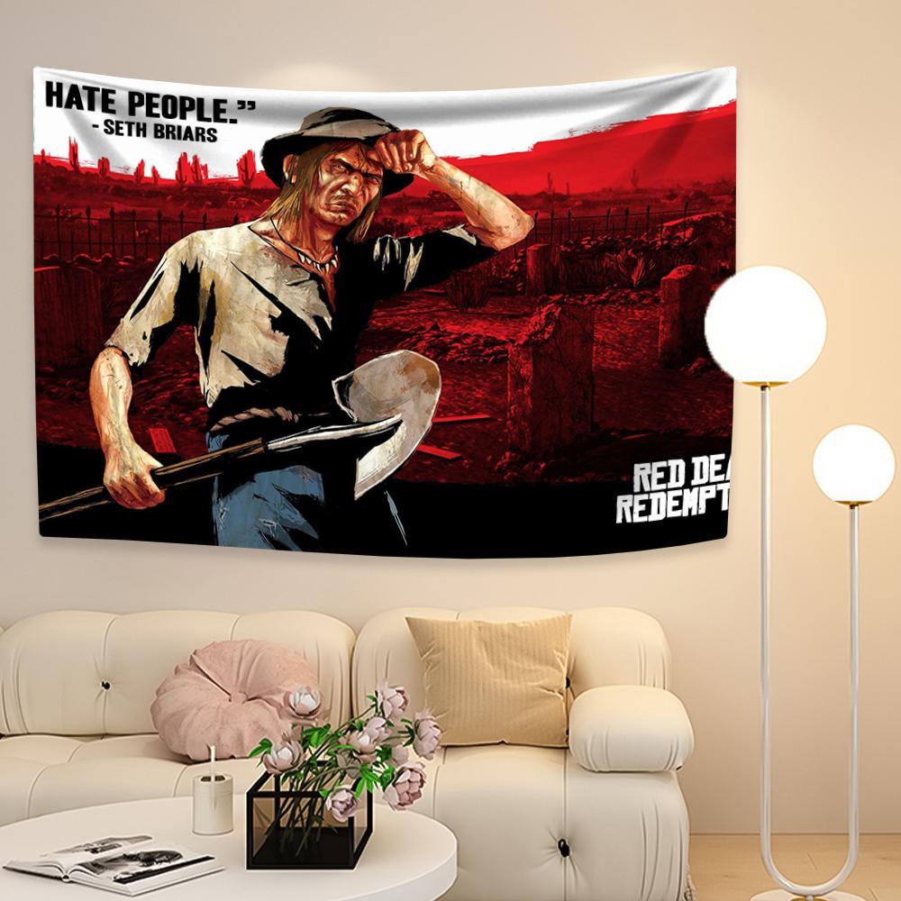 Game RDR 2 Tapestry Digital Prints Flag Fashion Home And Garden Decor Wall Hanging Covcering For Bedroom Dorm Party Wall Banner