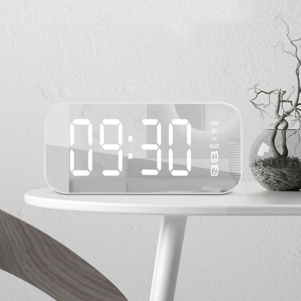 Portable Bluetooth Speaker Digital Display Digital Clock Wireless Charging Clock  Nightstand