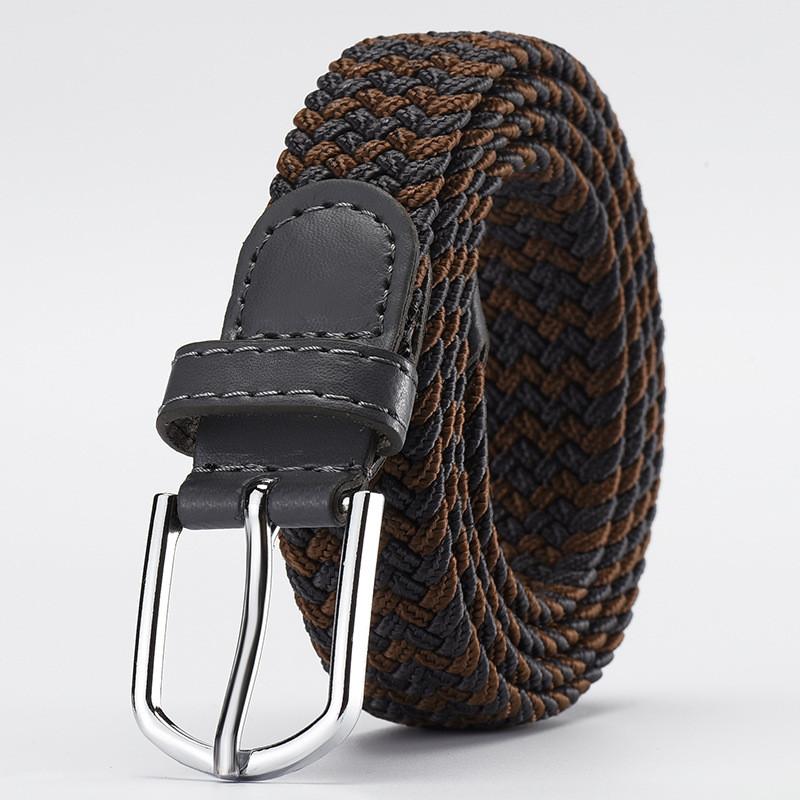 Versatile Unisex Woven Elastic Belt Fashionable Canvas Belt For Everyday Wear And Casual Use