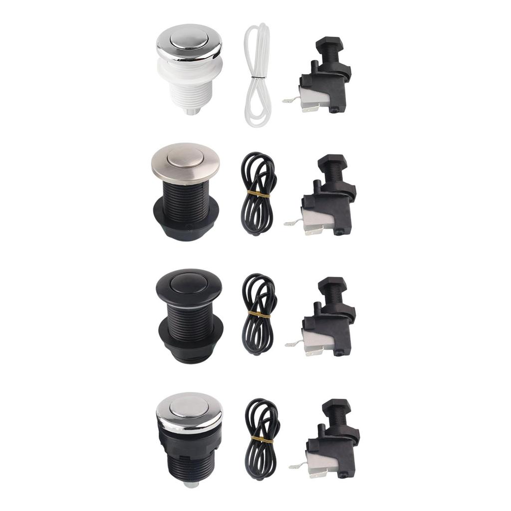Air Switch Kits Garbage Disposal Switch Waste Disposer on/Off Switch Cordless Portable with 1M Air Hose Sink Top Air Switch