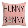 Pink Letter Rabbit Cartoon Cute Pillow Easter Print Cushion Cover Home Sofa Pillow Cover