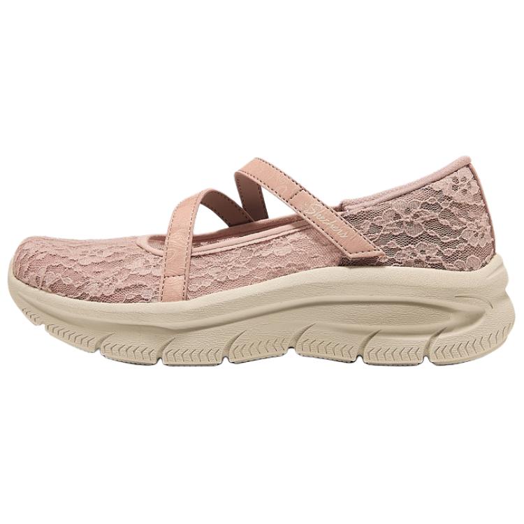 Skechers Modern Comfort Fabric Classic Thick Sole Mary Jane Shoes Women shoes Rose-Red 159521-ROS 35