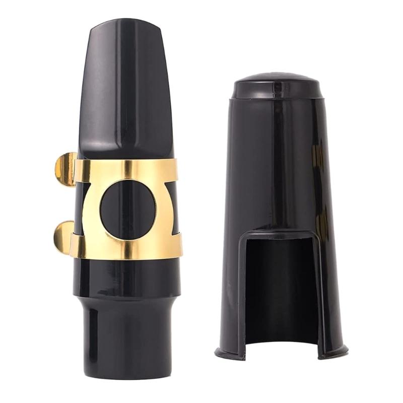 Alto Saxophone Mouthpiece Kits Includes Saxophone Mouthpiece, Plastic Cap, and Metal Ligature Clip Sax Saxophone Parts