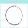 Retro Geometric Stainless Steel Necklace With Multilayer Design For Men And Women