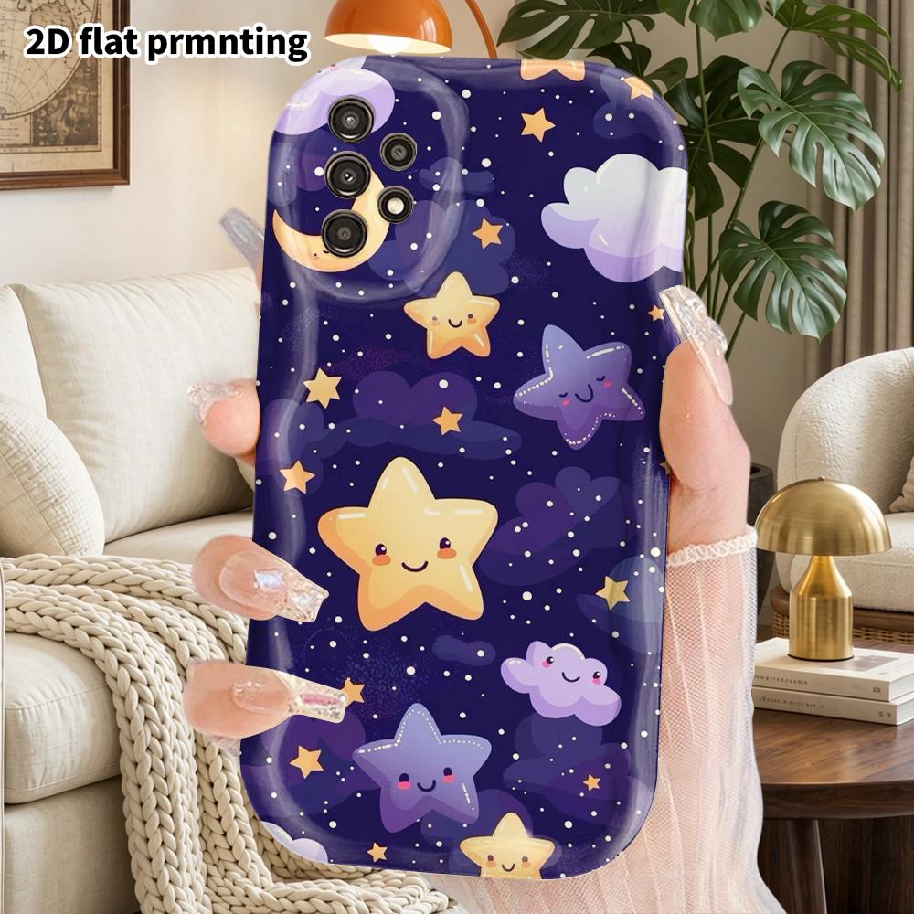 Phone Case: 2D Flat Samsung Galaxy A34 A35 M05 M06 S20 S22 S21 FE Plus 5G Protective Case, Couples Style, Healing Starry Sky, Christmas and Halloween 