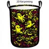 1pc Laundry Basket, Seasonal Festival and Pumpkin Pattern Dirty Clothes Hamper, Casual Foldable Storage Organizer, Durable Home Organization Container