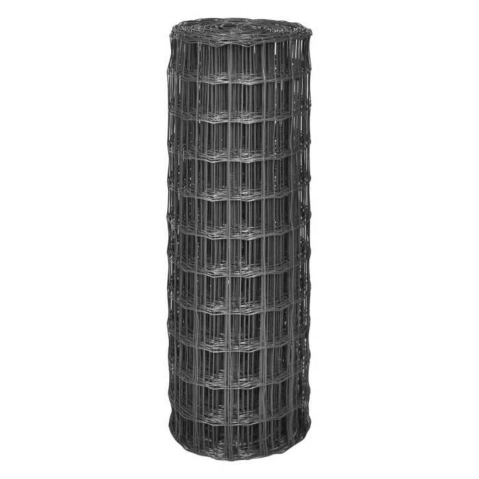 VidaXL Clôture euro Acier 10 x 1,2 m Gris