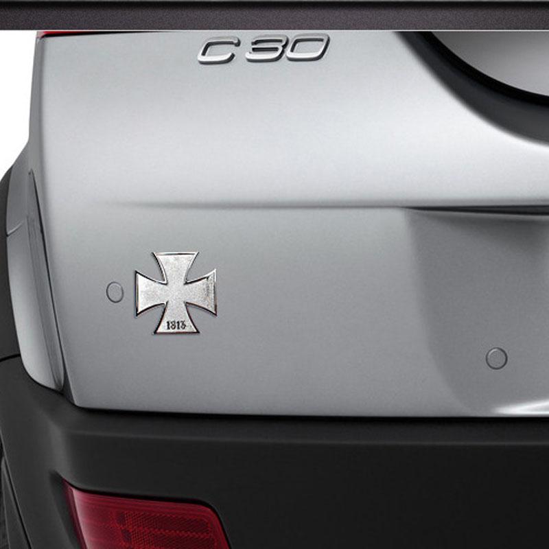 1pcs 3D Metal Altese Cross 1813 Emblem Decal Side Fender Rear Trunk Badge Sticker Are Applicable To Auto Motorcycle Pickup Truck SUV