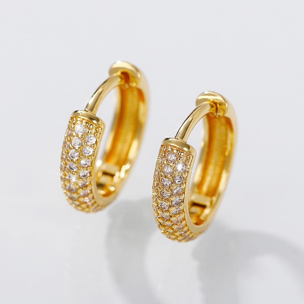 Exquisite Fashion Micro Shop Zircon U-Shaped Earrings Girl Wedding Valentine'S Day Gift Jewelry Pendant Wholesale