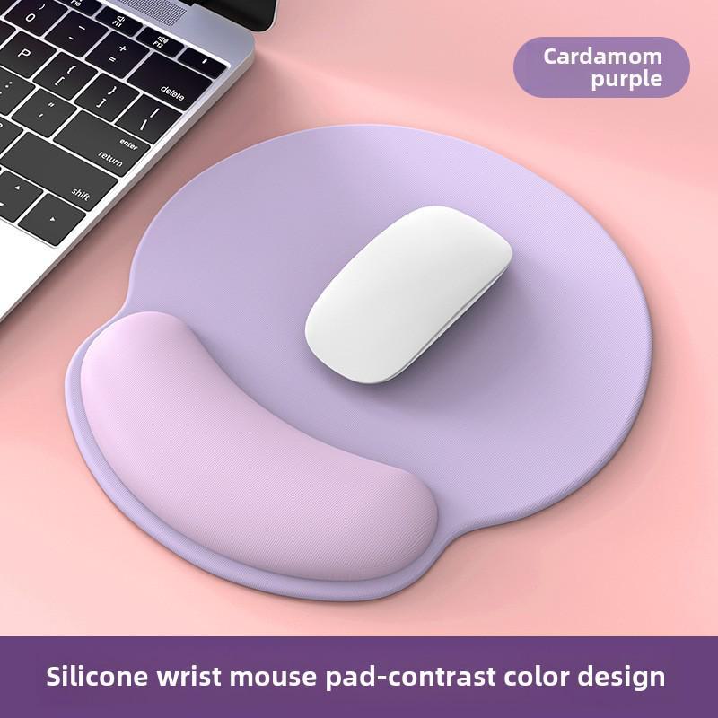 High-Value Silicone Memory Foam Wrist Pad - Non-Slip Cloud Girl Design for Office Mouse Use