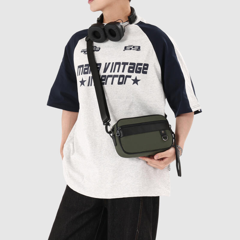 Herren Schultertasche Große Kapazität Multifunktional Einfarbig Crossbody Tasche