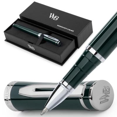 Caneta Esferográfica Wordsworth and Black Caneta de Luxo Tinta Verde Cromada Presente para Homens Profissional Adorável Caneta de Luxo - - Acabamento, Laca, Recarga, Recarregável, &