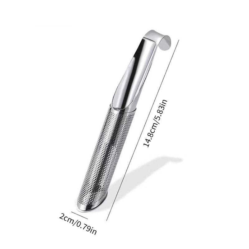 Teas Pipe Strainer Set Includes Brush And Hanging Hook Handle Design Stainless Steels Net Filter For Brewing Teas