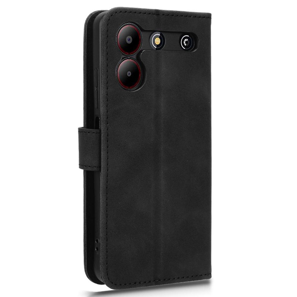 For ZTE Blade A54 Wallet Case Leather Phone Cover Skin-touch Texture
