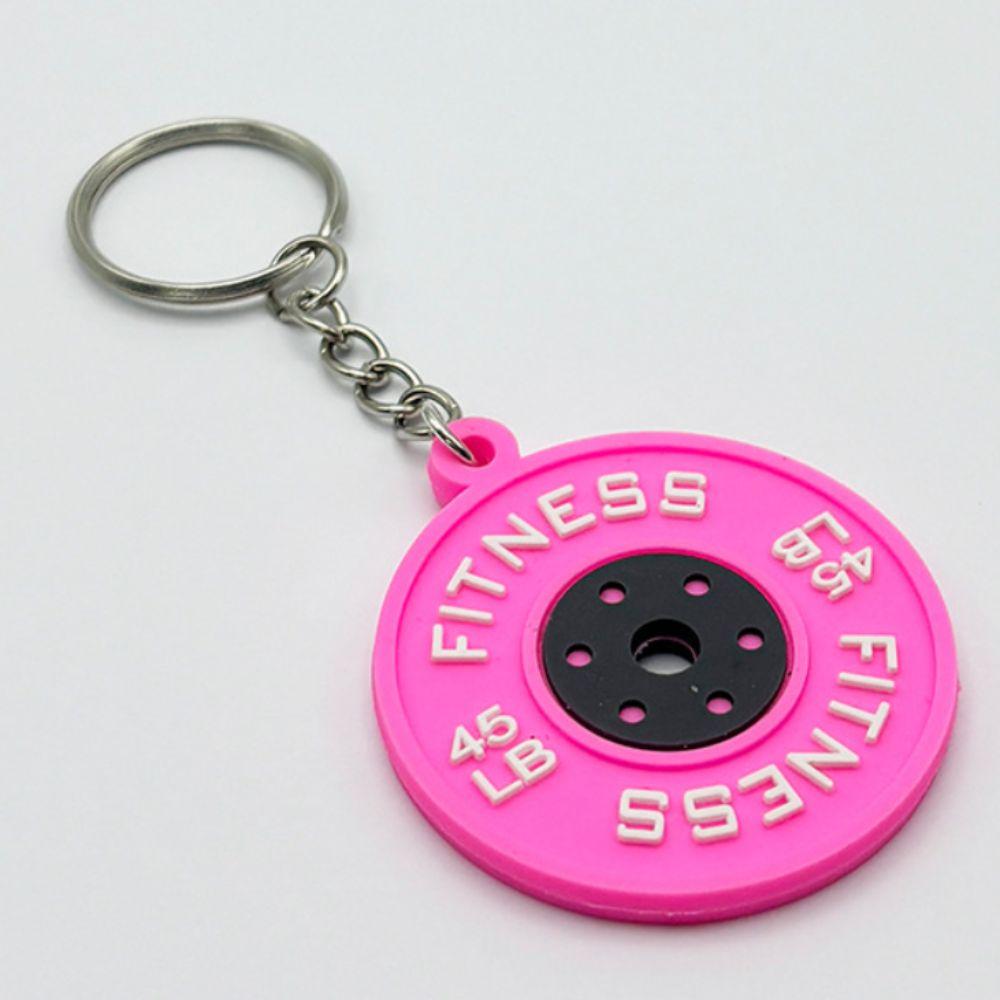 Simulation Barbell Plates Keyring Dumbbell Fitness Series Pendant  Bodybuilder