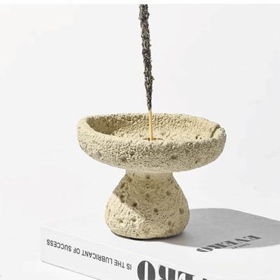 Betonová textura Cementové kadidelnice s 9 otvory Dekorativní držák na aromaterapii Design měsíčního povrchu Multifunkční