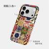 Popular Totem Retro Butterfly Flower Is Suitable for Apple 17pro Mobile Phone Case 16/15 Double-layer Film Anti-drop Case.