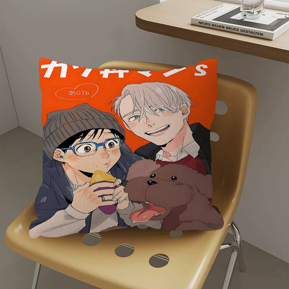 Аниме Y-YURi On ICE Подушка Аниме Подушка Наволочка для Подушки на Диван/Кровать Подушка-Подушка 45x45 см Мода 30cmx30cm