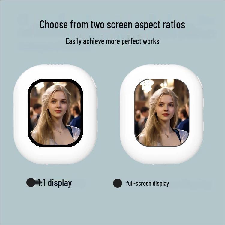 Wireless Screen Mirroring & Selfie Camera for Android/Apple: Rear Magnetic Device for Live Streaming