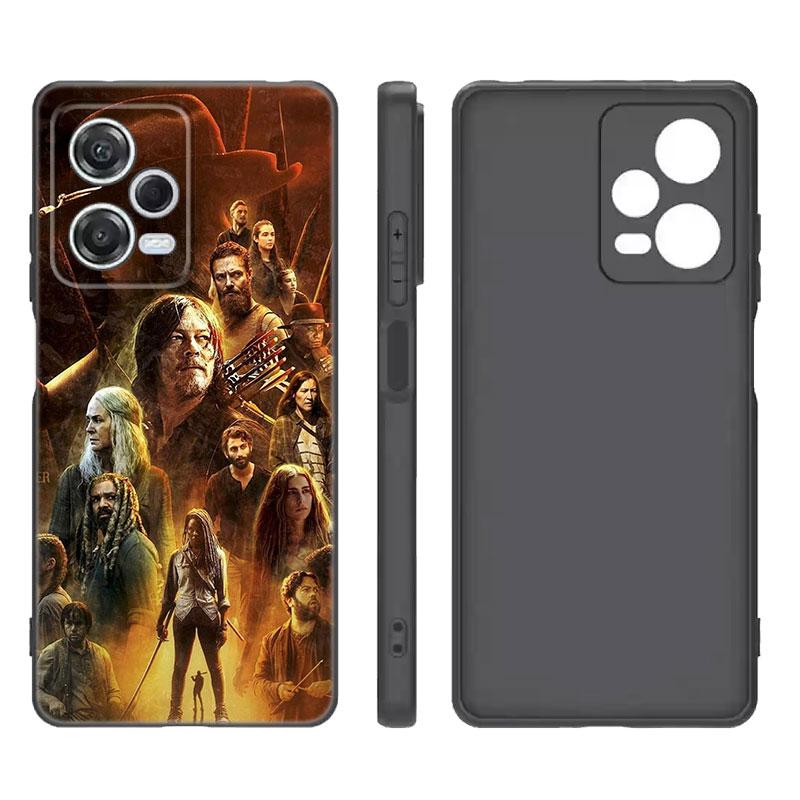 The Walking Dead Black Silicone Phone Case For Xiaomi Redmi Note 9 10 11 11S 11T 12 13 Pro 5G Plus 9S 10S 12S