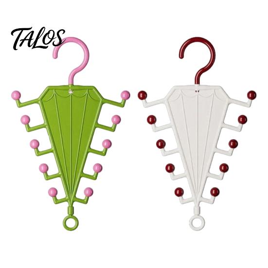 Talos V Shaped Double-Sided Closet Organizer, with 360° Rotating, Space Saving Multi-Layer Vertical Hanger, for Hats Bags Ties Scarves