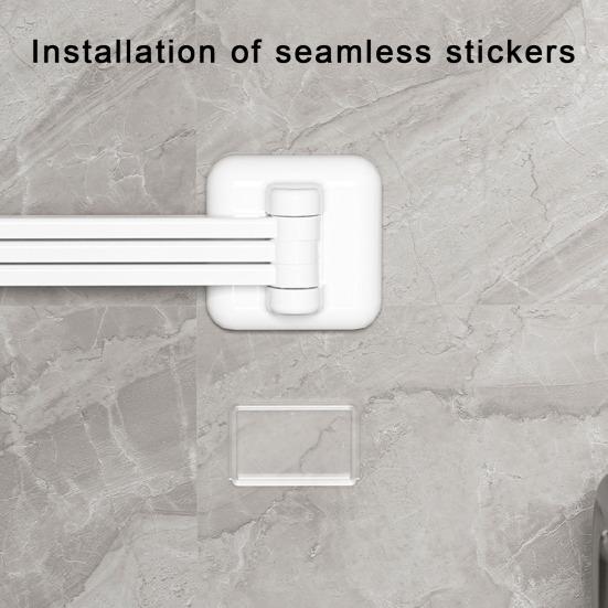 Rotating Towel Kitchen 3 Poles 180 Degree Bath Rotation Wall-mounted Punch-free Bathroom Rack Ball Dish Rag Utensil Holder