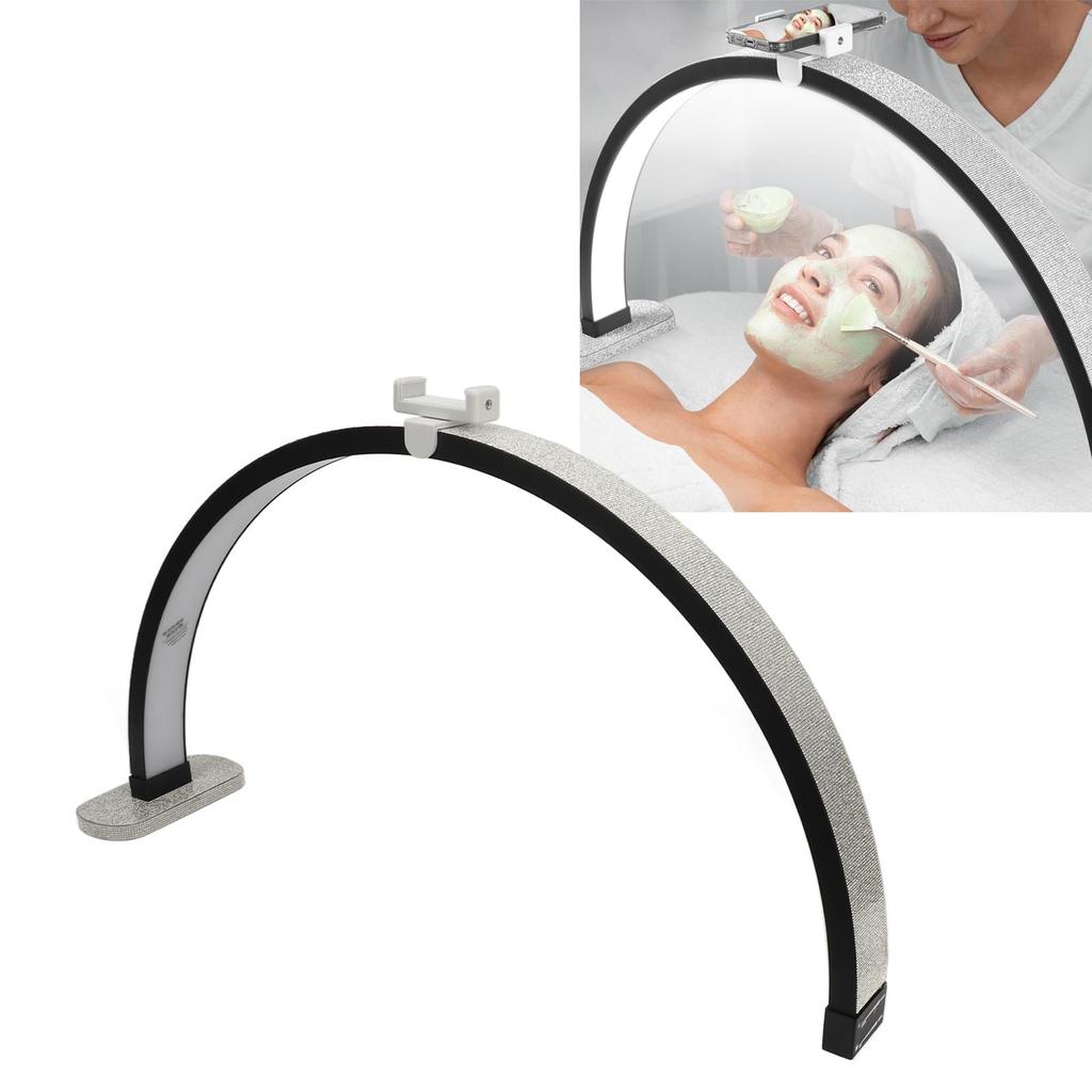 Half Moon Nail Desk Lamp 27 Inch 40W 2000LM 3200K to 5600K Half Moon Beauty Light for Lash Extension Skincare