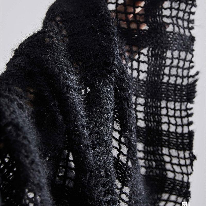 50*120cm Woven Hollow Knitted Yarn Plush Fabric Creative New Chinese Style DIY Sewing Jacket Skirt Clothing Designer Fabric