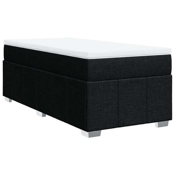 Maison Exclusive - Sommier à lattes de lit et matelas Noir 80x200 cm Tissu