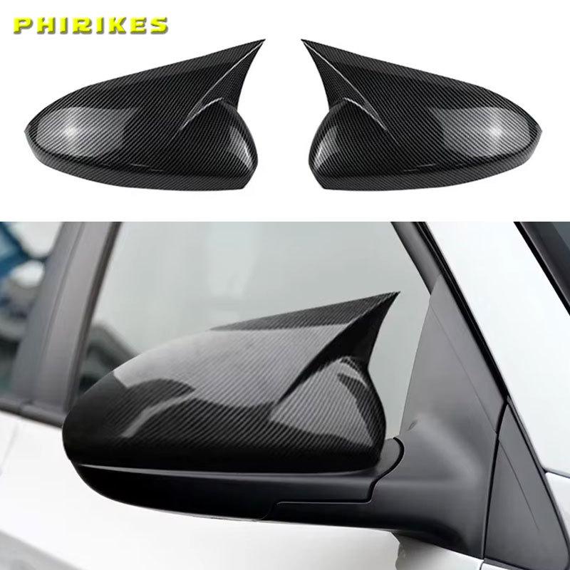 For Chevrolet Cruze 2009-2014 Car Rearview Side Mirror Cover Cap Trim Carbon Fiber Glossy Black Style