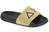 SUN68 Slippers Strass Logo, Womens Gold Slides