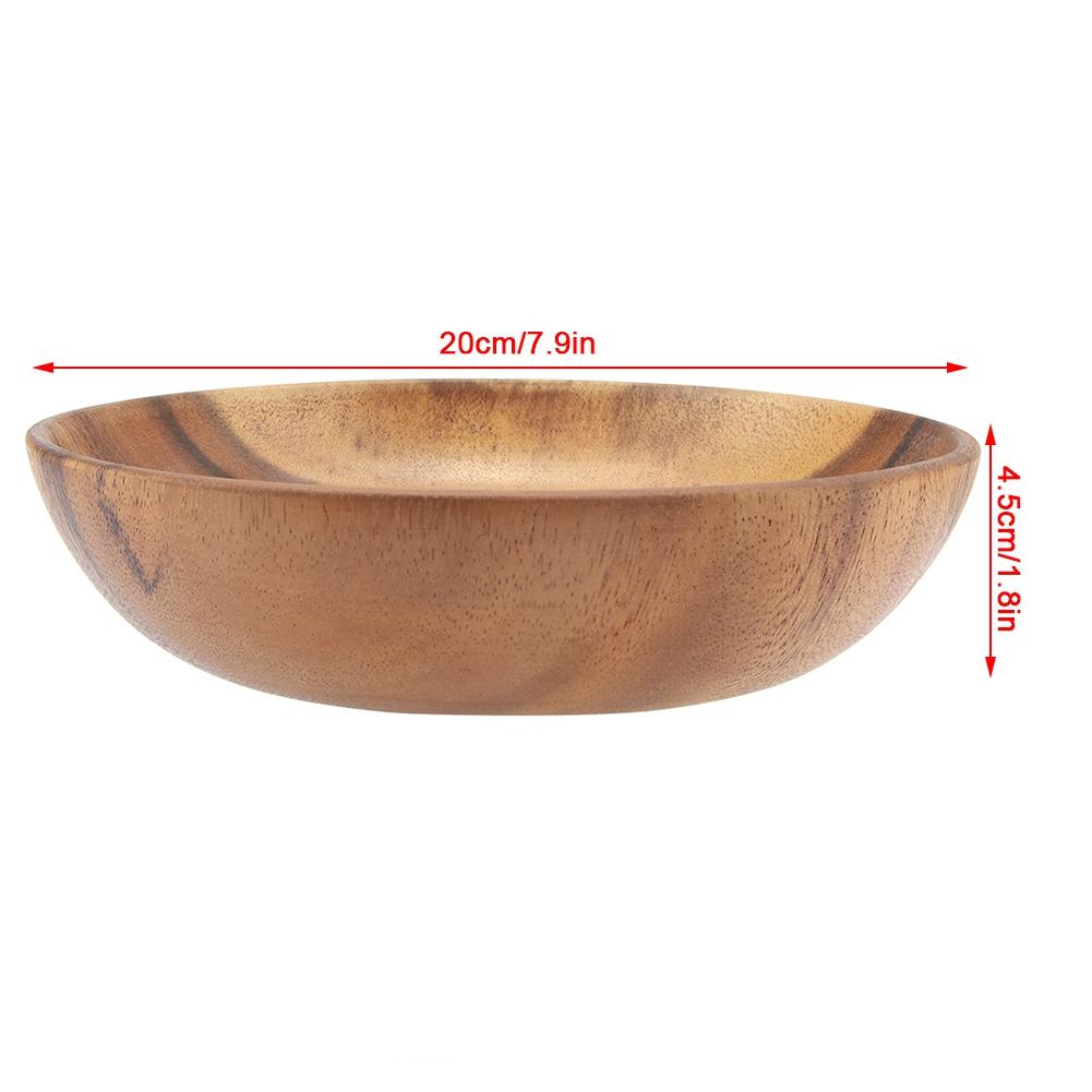 Wooden Salad Bowl Solid Acacia Wood Bowls for Salad Soup Rice Home Kitchen Utensils