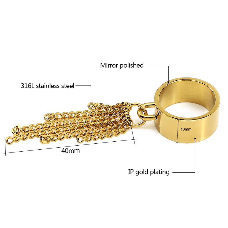 Anelli Charm Catena Cubana Striscia Carini per Donne Anelli Gioielli Amicizia Personalità Personalizzati Punk Knuckle Anelli Midi Festa Nuziale