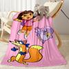 Dora Explorer Blanket Soft Warm Cozy Great for Sofa Couch Bedding Four Seasons Universal Digital Print Ideal Gift for Friends Family Couples Picnic