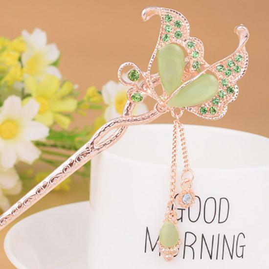Women's 2026 Spring/Summer Chinese Tassel Alloy Hairpin - Qipao Hair Accessories