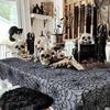Used Halloween Lace Tablecloth Black Tablecloth Spiderweb Table Fabric Fireplace Scarf Halloween Home Party Decoration Black Lace Tablecloth