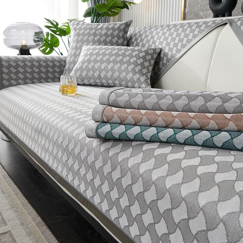 Ledový hedvábný polštář na pohovku Léto Léto Lehký Luxusní Protiskluzový podsedák na léto Nový potah na pohovku Cool Cushion