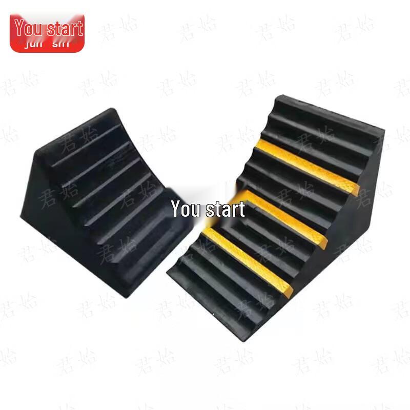 Heavy-Duty Portable Solid Rubber Wheel Chock