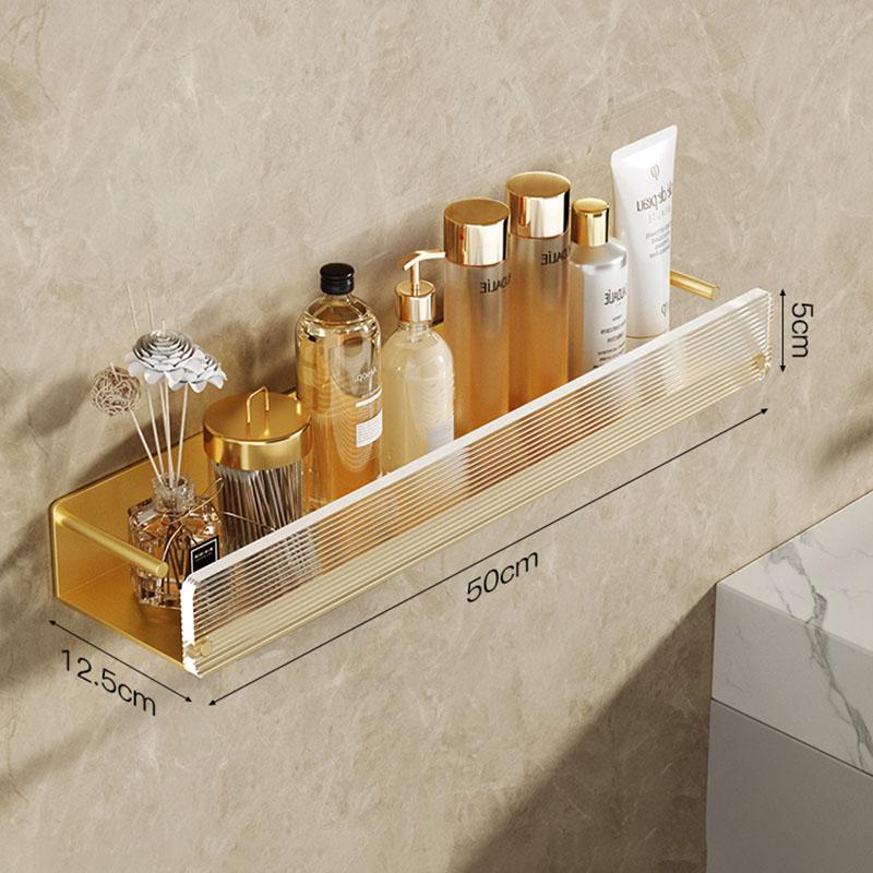 Acrylic Bathroom Shelf Wall-mounted Toilet Towel Bar Wash Counter Storage Rack Bathroom Shower Shelf  Bathroom Accessories