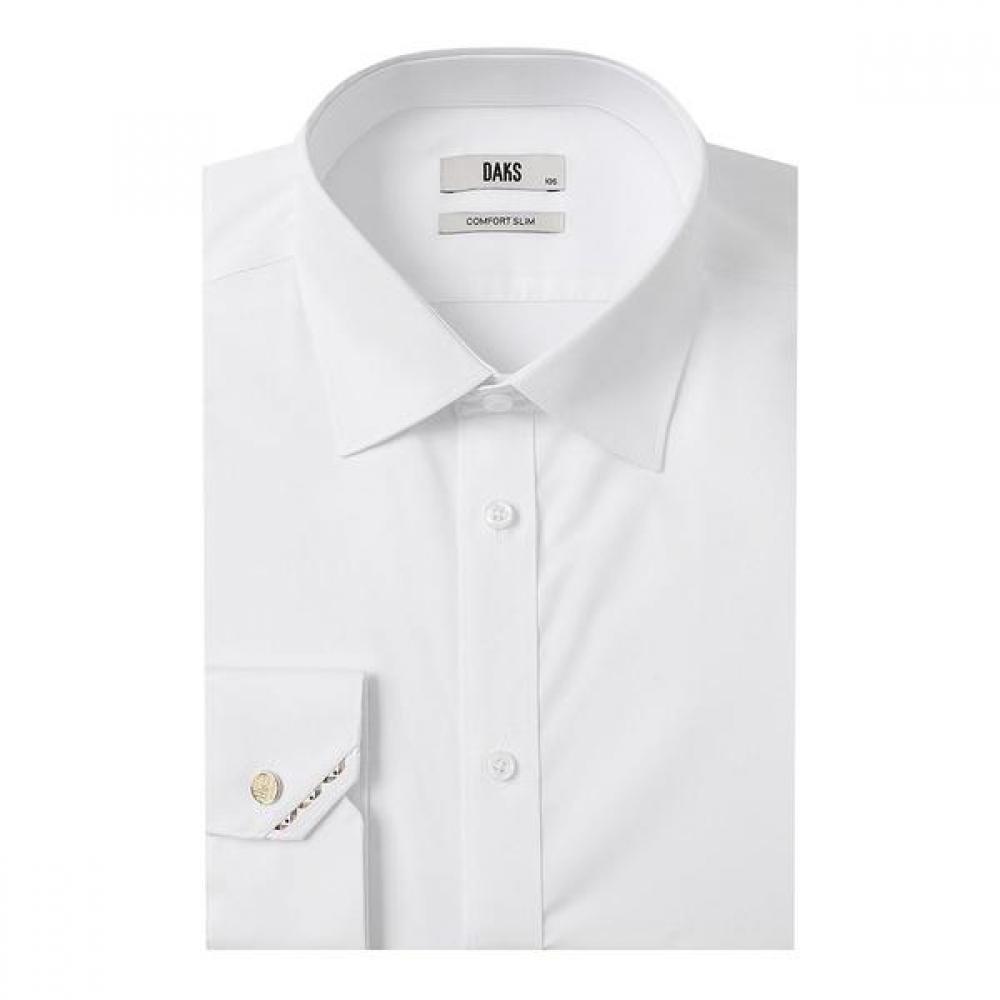 DakS Men S Stretch Solid Comfort Fit Long Sleeve Shirt dma1Shdl212a1
