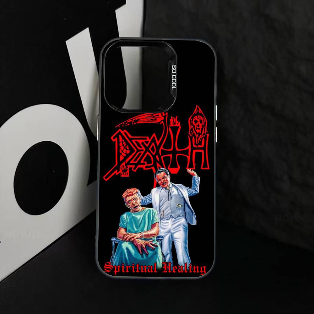 M-Metal B-Band D-Death Phone Case For iPhone 17,16,15,14,13,12,11 Plus,Pro Max,XS,Colorful Silver Phone Case Funda Cover
