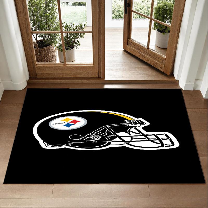 Covor din Catifea Cristal cu Design Pittsburgh Steelers Covoraș Decorativ Moale pentru Dormitor Intrare