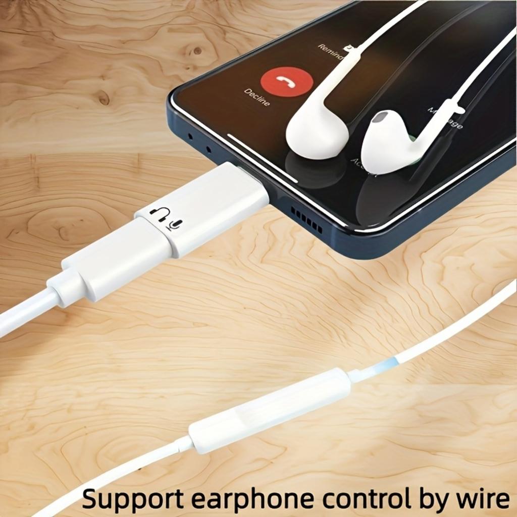 USB C To Lightning Audio & 3.5mm Headphone Jack Adapter 2-Pack Kit for iPhone, Android, Tablet, Laptop