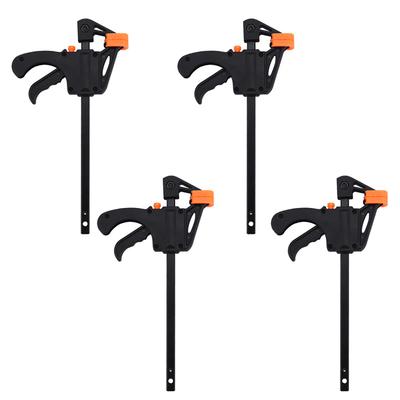 4pcs 4inch Bar F Clamps Clip Grip Quick Ratchet Release Woodworking DIY Hand Tool Kit
